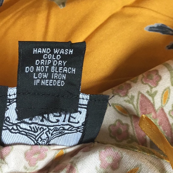 Boho Yellow Floral Print Kimono - Picture 8 of 8